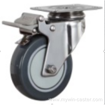 3 inch Stainless steel bracket medium duty casters with brakes